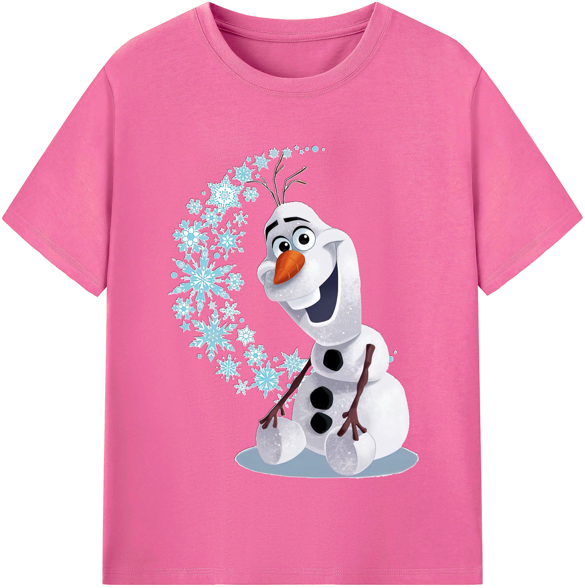 （画像用） アナと雪の女王 アンナ エルサ Frozen Anna Elsa レディースカジュアルプリントTシャツ（綿100％）